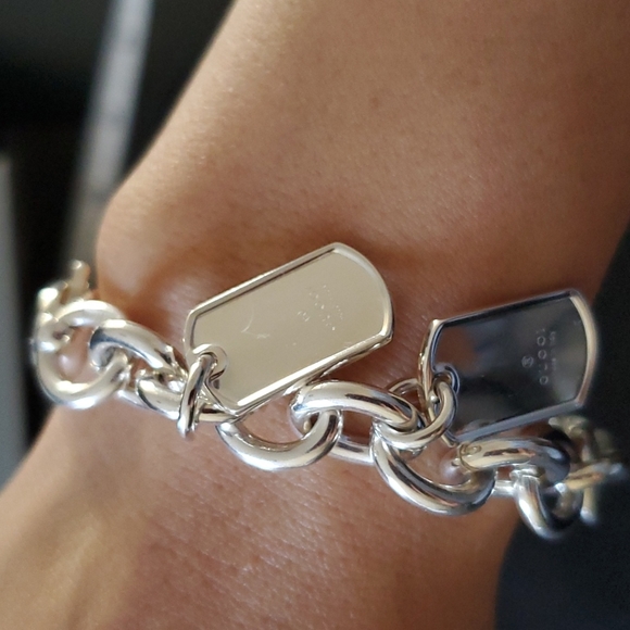 Gucci Jewelry - Gucci Dogtag 925 Silver Bracelet - Size 18